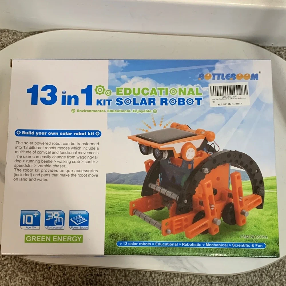 13 in 1 Educational Solar Robot Kit - Orange‎